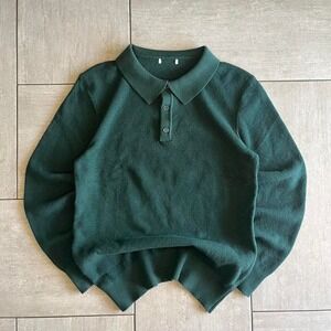 Green polo button up shirt #preppy #golfwear #polo